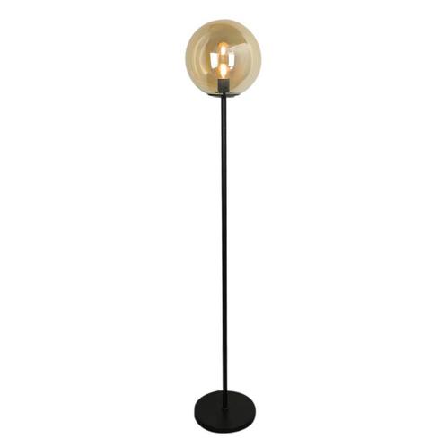 Design vloerlamp amber, Dolf, met schakelaar, Huis en Inrichting, Lampen | Vloerlampen, Nieuw, Glas, 150 tot 200 cm, Ophalen of Verzenden