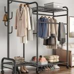 Vrijstaand Kledingrek Metaal –Meerdere Stangen en Opbergplan, Verzenden, Nieuw