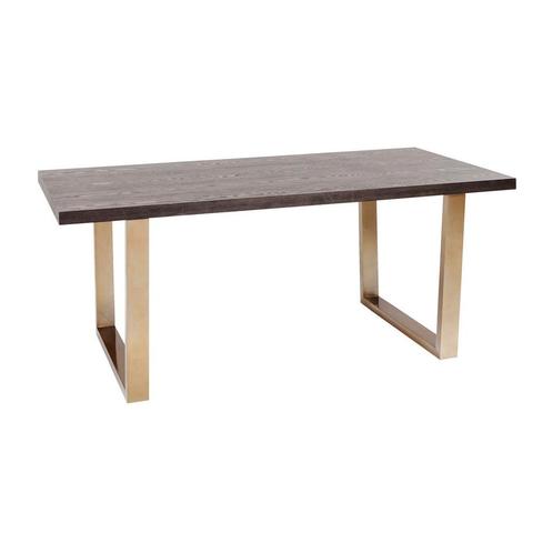 *WOONWINKEL* Kare Design Osaka Eettafel Donker Hout Met Goud, Huis en Inrichting, Tafels | Eettafels, Nieuw, Verzenden