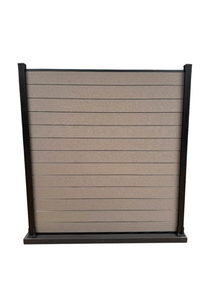 Modulair Schutting Composiet Licht Grijs 180x180 Cm (zonder, Tuin en Terras, Schuttingen, Verzenden