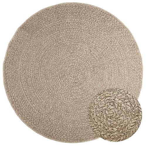 vidaXL Vloerkleed ZIZUR beige binnen en buiten Ø 160 cm jute, Huis en Inrichting, Stoffering | Tapijten en Kleden, Beige, Nieuw