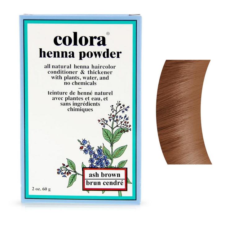 Colora Henna  Kleurpoeder  Ash Brown  60 gr, Sieraden, Tassen en Uiterlijk, Uiterlijk | Haarverzorging, Nieuw, Verzenden