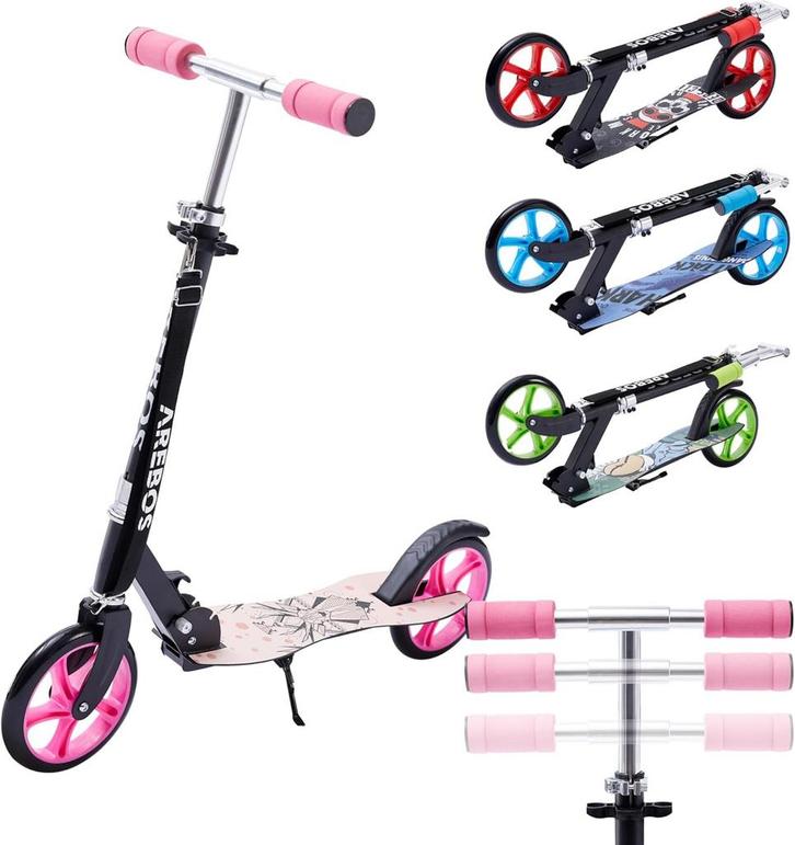 Kinderstep - LED Wielen - Verstelbaar - Vouwbaar - Roze - Ar, Kinderen en Baby's, Speelgoed | Overig, Nieuw, Verzenden