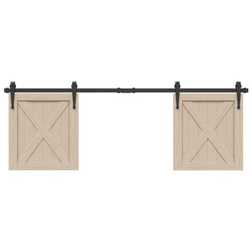 vidaXL Ophangset voor schuifdeur 152 cm koolstofstaal, Doe-het-zelf en Verbouw, Overige Doe-het-zelf en Verbouw, Nieuw, Verzenden