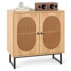 LIVSK Rieten Buffetkast - Boho - Stijl met PE - Rattan Deure, Verzenden, Nieuw