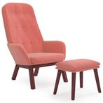 Roze Fluweel Relaxstoel | OP = OP | 55%, Huis en Inrichting, Stoelen, Ophalen of Verzenden, Nieuw, Overige kleuren, Trendy