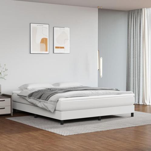 vidaXL Pocketveringmatras 160x200x20 cm kunstleer wit, Huis en Inrichting, Slaapkamer | Matrassen en Bedbodems, Nieuw, Verzenden