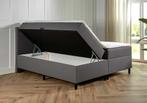Boxspring met opbergruimte Bologna 140 200 Antraciet, Verzenden, Nieuw, 140 cm, Twijfelaar