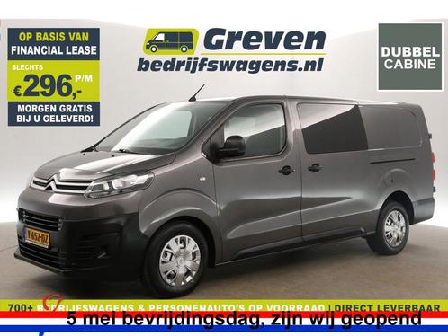 Citroën Jumpy 2.0 BlueHDI L3H1 DC Airco Cruise PDC €296pm, Auto's, Bestelauto's, Handgeschakeld, Diesel, Zilver of Grijs, Citroën