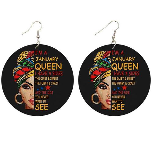 *verjaardagmaand* queen (12 maanden) - Afrikaanse oorbellen, Sieraden, Tassen en Uiterlijk, Oorbellen, Nieuw, Ophalen of Verzenden