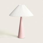 ACTIE: Roze tafellamp keramiek met witte textiel kap FOIR, Nieuw, Verzenden