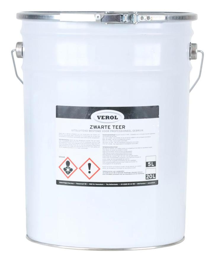 Verol Verol zwarte teer 20 l, Doe-het-zelf en Verbouw, Verf, Beits en Lak, Nieuw, Verzenden