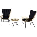Tuinmeubel - Rattan - Inclusief kussens - Bruin, Ophalen of Verzenden, Nieuw