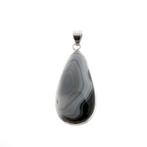 Zilveren hanger van met agaat (zilveren kettinghanger), Sieraden, Tassen en Uiterlijk, Bedels, Ophalen of Verzenden, Gebruikt