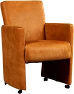 Cognac leren moderne eetkamerfauteuil - Kenia Leer Cognac (c, Nieuw, Landelijk, Leer, Ophalen of Verzenden