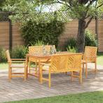 vidaXL 5-delige tuinset van massief acaciahout, Verzenden, Nieuw, Hout