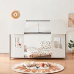 Kinderbed Tostedt huisbed grenen grijs en wit 120x200 cm [en, Kinderen en Baby's, Kinderkamer | Bedden, Verzenden, Nieuw