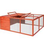 Konijnenhok opvouwbaar 159x109x55cm - bruin, Dieren en Toebehoren, Knaagdieren en Konijnen | Hokken en Kooien, Verzenden, Nieuw