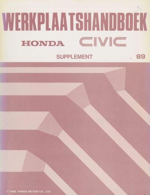 1988 Honda Civic Werkplaatshandboek supplement, Auto diversen, Handleidingen en Instructieboekjes, Verzenden