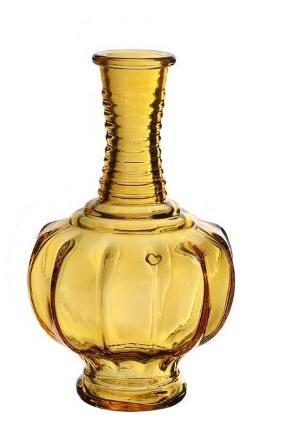 Gekleurd glazen flesje trevi – oker 9×15 cm pompoenvaasje, Hobby en Vrije tijd, Knutselen, Nieuw, Ophalen of Verzenden