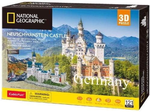 3D Puzzel - Neuschwanstein Castle (121 stukjes) | CubicFun -, Hobby en Vrije tijd, Denksport en Puzzels, Nieuw, Verzenden