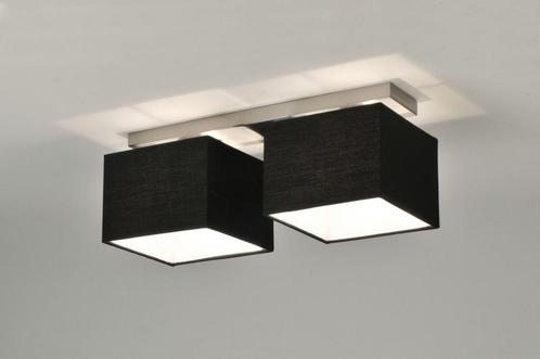 Rietveld Plafondlampen - Zwart, Aluminium - Stof, Huis en Inrichting, Lampen | Plafondlampen, Verzenden