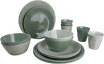 Bo-Camp Mix & Match melamine serviesset - 16-delig - Groen, Nieuw, Verzenden