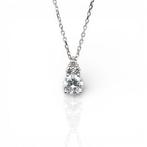 Ketting met hanger - 18 karaat Witgoud - 0.85ct. tw. Diamant