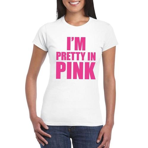 I am pretty in pink shirt wit dames - Kleuren thema shirts, Kleding | Dames, Carnavalskleding en Feestkleding, Ophalen of Verzenden