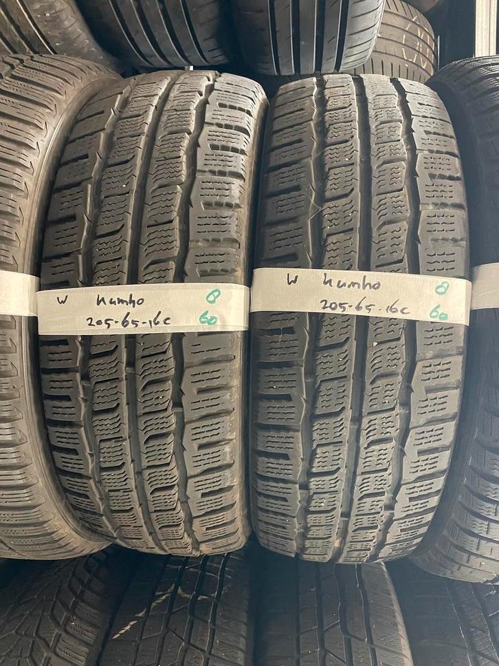 205-65-16C Kumho Winterbanden 8mm Incl Montage 205 65 16 C, Auto-onderdelen, Banden en Velgen, 16 inch, Winterbanden, 205 mm, Bestelwagen