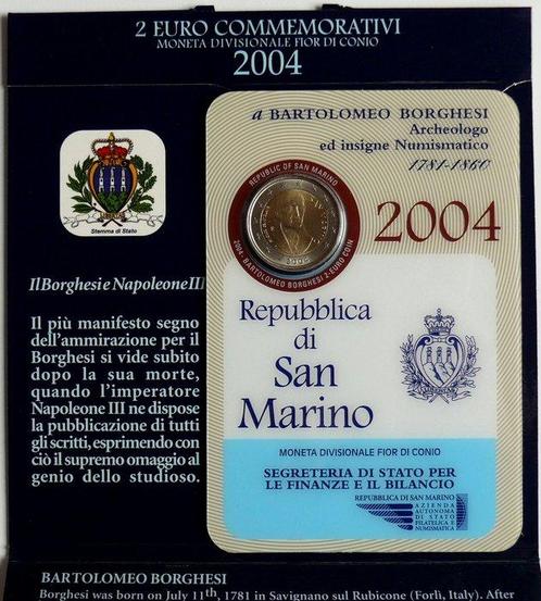 San Marino. 2 Euro 2004 Bartolomeo Borghesi (Zonder, Postzegels en Munten, Munten | Europa | Euromunten