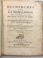 [Louis Messance] - Recherches sur la Population des, Antiek en Kunst