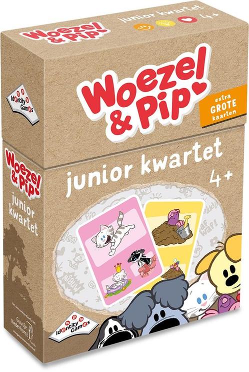 Woezel & Pip - Junior Weetjes Kwartet | Identity Games -, Hobby en Vrije tijd, Gezelschapsspellen | Kaartspellen, Nieuw, Verzenden