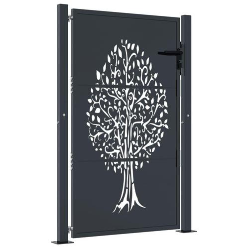 Poort Antraciet 105x155cm | Retourdeal | Topkwaliteit!, Tuin en Terras, Tuinhekken en Hekwerk, Met poort, Nieuw, IJzer, Tuinhek