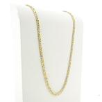 Bicolor gouden marine schakelketting., Ophalen of Verzenden, Gebruikt, Overige kleuren, Goud