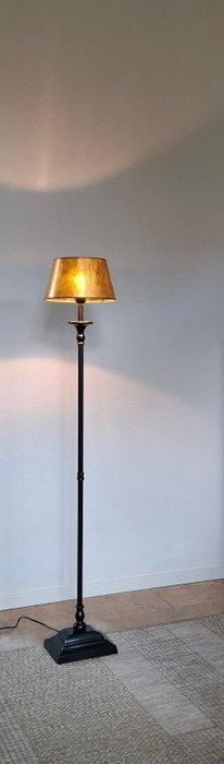Staande lamp - Metaal zwart - + goud kleurige kap, Antiek en Kunst, Curiosa en Brocante