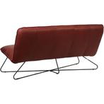 Smile Special - Vintage leer Rood, Huis en Inrichting, Banken | Bankstellen, Nieuw, Ophalen of Verzenden, Rechte bank, Minder dan 150 cm