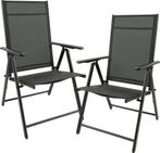 MaxxGarden 2x aluminium tuinstoel / tuin stoel zwart/zwart, Tuin en Terras, Verzenden, Nieuw
