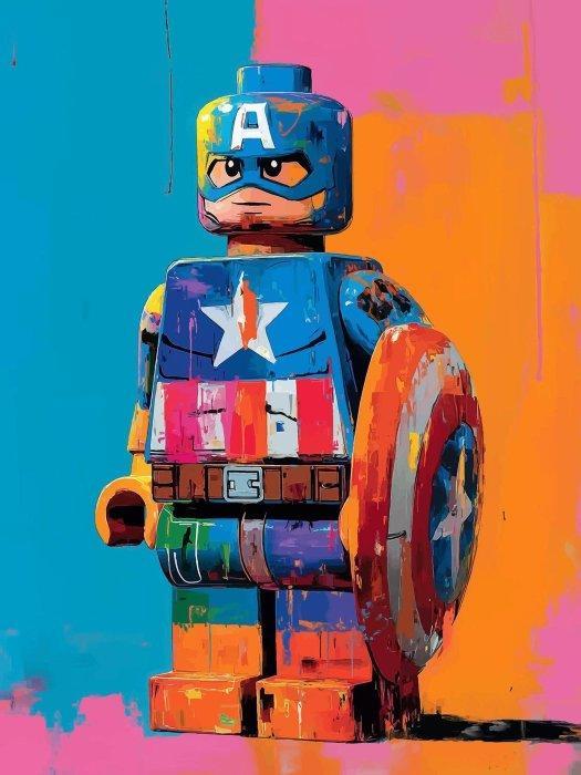 Friki-Pop - Capitán América: Héroe en Bloques de Neón, Kinderen en Baby's, Speelgoed | Duplo en Lego