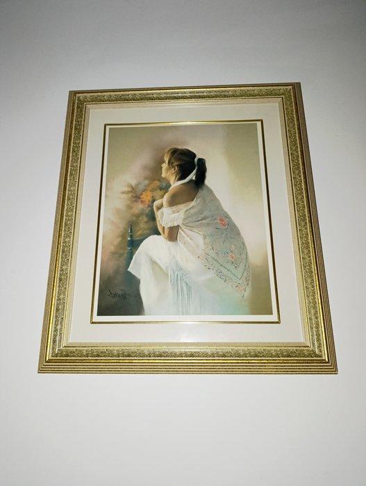 Domingo Alvarez Gomez (1942) - La Dama, Antiek en Kunst, Kunst | Schilderijen | Klassiek