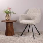 Eetkamerstoel met armleuning | Stof | Taupe & Beige | DS4U, Ophalen of Verzenden, Nieuw