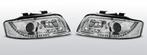 Koplampen Tube Light | Audi A4 B6 2000-2004 | met verstelmot, Verzenden, Nieuw, Audi
