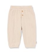 HEMA Newborn broek comfy fit rib ecru, Verzenden, Nieuw