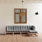 vidaXL 5-delige Loungeset met kussens massief grenenhout, Verzenden, Nieuw, Loungeset
