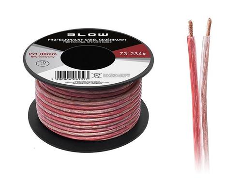 Luidsprekerkabel OFC 2 x 1.00 mm zwart/rood op rol 10 meter, Doe-het-zelf en Verbouw, Overige Doe-het-zelf en Verbouw, Nieuw, Ophalen of Verzenden