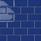 Wandtegel metrotegel 10x20 marine blauw glans wandtegel, Doe-het-zelf en Verbouw, Tegels, Nieuw, Wandtegels, Keramiek, Ophalen of Verzenden