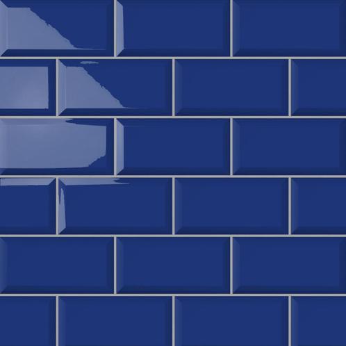 Wandtegel metrotegel 10x20 marine blauw glans wandtegel, Doe-het-zelf en Verbouw, Tegels, Wandtegels, Nieuw, 10 m² of meer, Keramiek