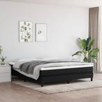 vidaXL Boxspring bed stof zwart 160x200 cm, Huis en Inrichting, Slaapkamer | Bedden, Verzenden, Zwart, 200 cm, Stof