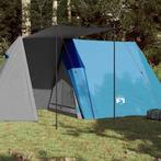 vidaXL Tent 3-persoons waterdicht blauw, Caravans en Kamperen, Tenten, Nieuw, Tot en met 2