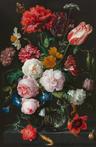 Canvas schilderij Still Life with Flowers in a Glass Vase -
